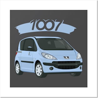 Peugeot 1007 car lighblue Posters and Art